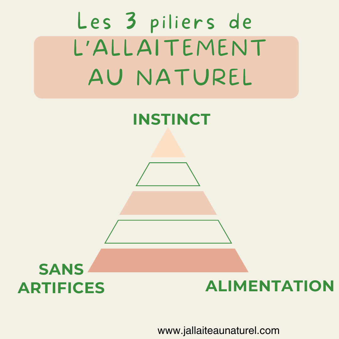 Les 3 piliers de l'allaitement au naturel: instinct, sans artifices, alimentation
